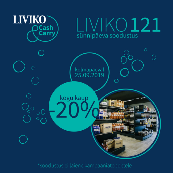 Liviko_Cash&Carry_sünnipäevasoodustus