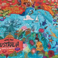 AUSTRAALIA veinipiirkondi tutvustav pusle, 48x68cm (1000tk)